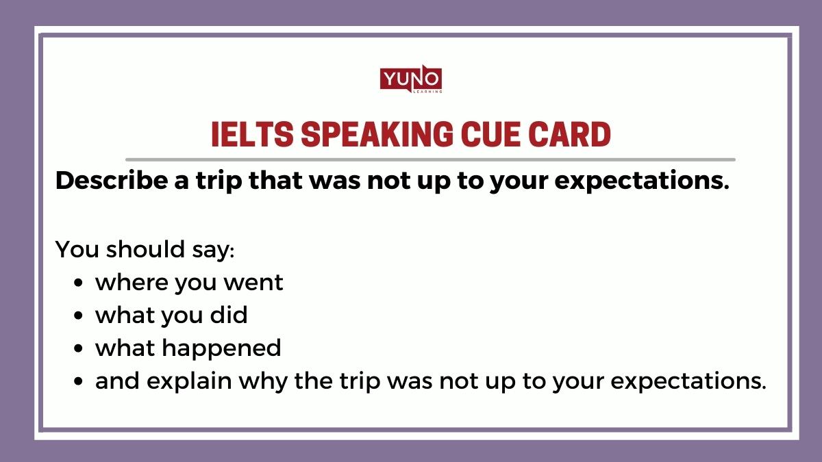 IELTS Speaking Task Cue Card Question With Sample Answer on Trip and